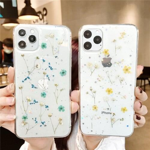 Moskado TPU Epoxy Small Floral Phone Case for iphone 11 Pro Max X XR XS Max 7 8 Plus Dust-proof Mobile Phone Protective Shell