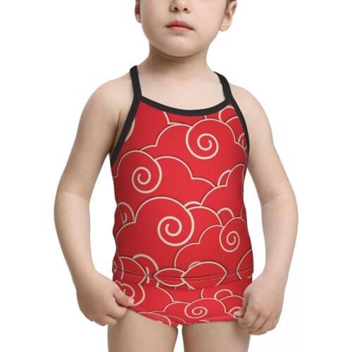 Childrens Akatsuki Japanese Clouds Apron Japanese Anime Exotic Baby swimsuit Casual Graphic Beach wear