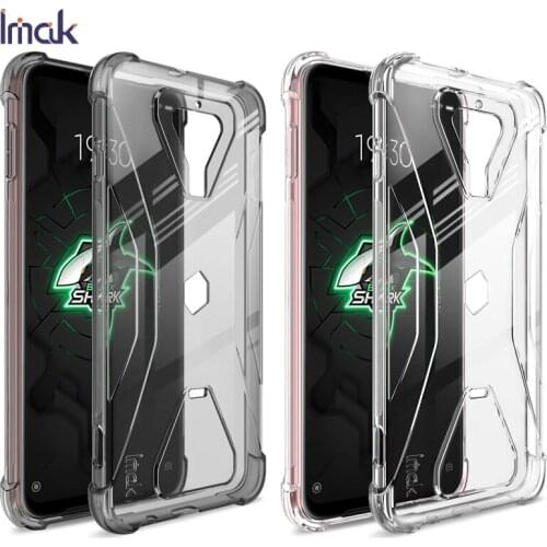 Imak for BlackShark 3 TPU Frosted Soft Silicone Shockproof Airbag Case for Black Shark 3 Case Matte Black Back Cover Case