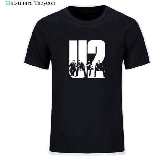 Matsuhara Taeyeon brand boys Short Sleeve T-shirt round collar Lovely U2 band printing men Casual t shirt clothing XS-XXXL