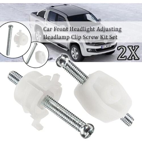 2PCS Car Front Headlight Adjusting Headlamp Clip Screw Kit Set For VW Transporter Caravelle Eurovan For Bus T4 1990-2003