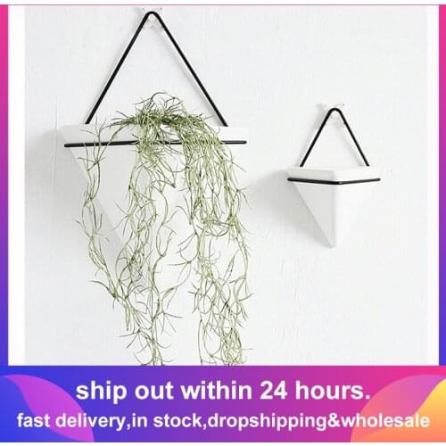 Nordic Geometric Hanging Flower Pots Holder Garden Succulent Plants Hanger Home Wall Decorations dropship
