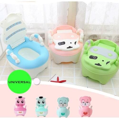 New Baby Potty Training Seat Childrens Potty Baby Toilet Cartoon Panda Kids Toilet Trainer Bedpan Portable Urinal Backrest Pot