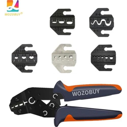 WOZOBUY Crimping Pliers SN-02C Quick Jaw Replacement for Tab 2.8 4.8 6.3/Tube/PV/Insuated Terminals Electrician Clamp Hand Tools
