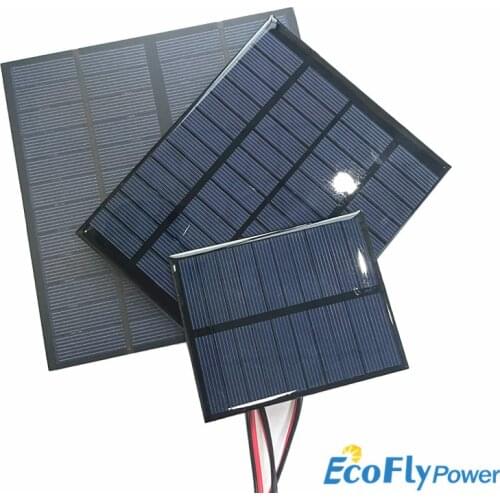 Wholesale 12V 150mA 2W 2.5W 3W Solar panel Mini Solar System DIY Outdoor Battery Cell Phone Chargers Portable Solar Cell 18650