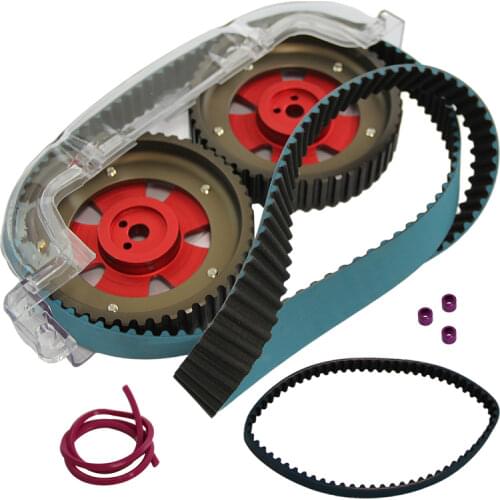 Racing Timing Belt +Balance+ Cam Gear+Cam Cover For EVO 1-3 Eclipse DSM 4G63