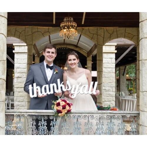 Wedding Sign Thanks Y'all Sign for Photography Wedding Thank You Sign Thank You Card Prop