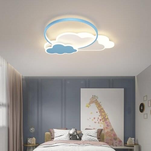 VEIHAO Children Cartoon Clouds Led Ceiling Lamp Kids Bedroom Deco Blue pink Modern Ceiling Lights Nursery Study Indoor Lighting