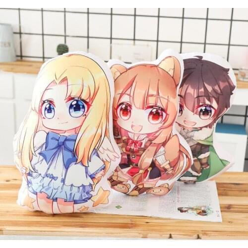 The Rising Of The Shield Hero Anime Manga Peripheral Sofa Cushion Pillow Iwatani Raphtalia Double Sided Stuffed Plush Toys Doll