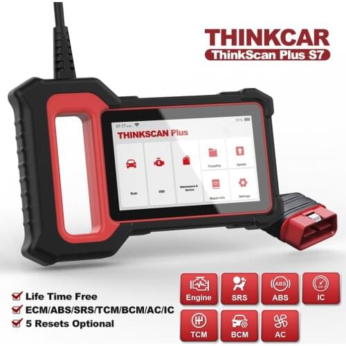THINKCAR Thinkscan Plus S2/S4/S7 Scanner OBD2 Professional Diagnostic Tools DTC Lookup 28 Reset Car Code Reader Auto Scan Tools