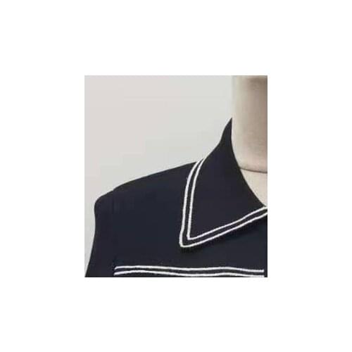 Women Line Knitted Jacket Short Turn Down Collar Single Breasted Knitwear