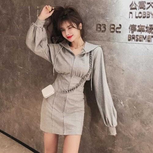 Woman Dress Summer Autumn Hoodie Casual Package Hip Autumn Dress Womens Clothing Vestido De Mujer