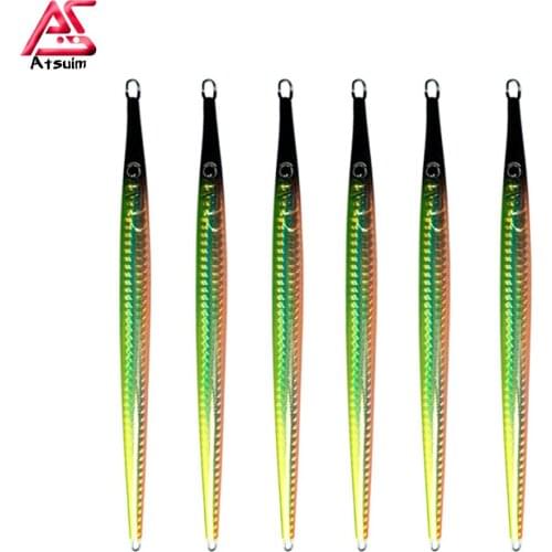 AS 6pcs 60g80g Pesca Fast Jig Lure Fishing Shore Cast Spoon Vertical Speed Sinking Metal Jigging Artificial Bait Sea Angler