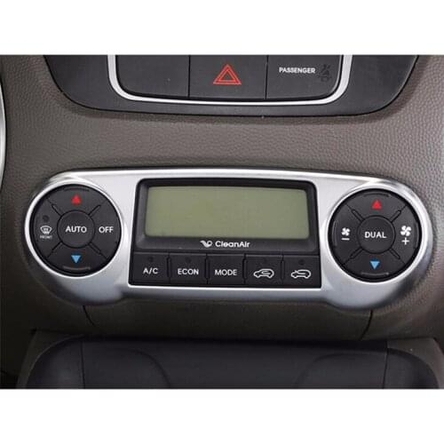 Car-styling Abs Chrome Car-covers Center Console Control Panel Cover Sticker Interior Accessories For Hyundai Ix35 Car Styling
