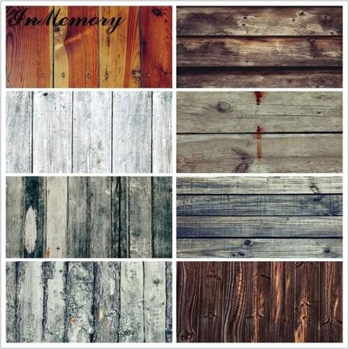 InMemory Wooden Board Photocall Plank Texture Food Portrait Grunge Customized Photography Backdrops For Photo Studio
