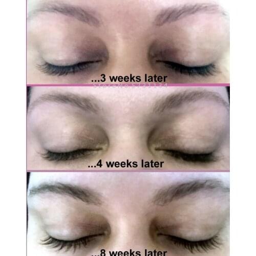 Before and After Best Organic Eyelash Growth Serum Safe for Eyebrows Fast Hair Eyelashes Serum