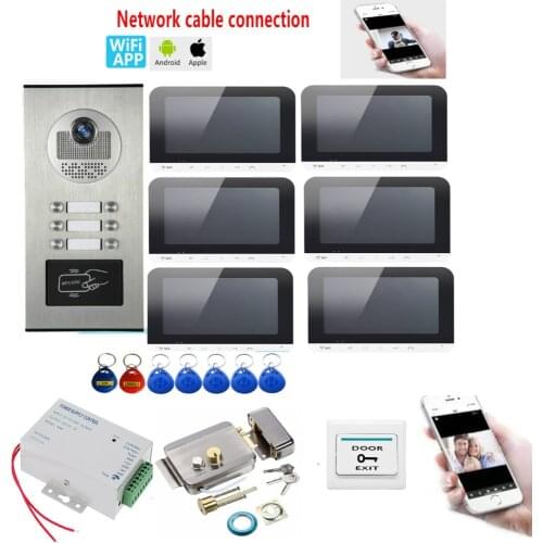 Wifi Video Intercom Doorbell System, Touch Button ,Support Snapshot & Video Record,Design For Multiple Apartment