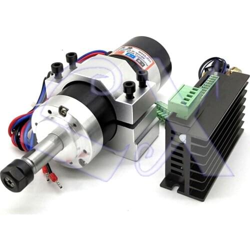 ER11 500W Brushless Spindle Motor Driver Kit 0.6N.M 12000rpm DC48V High-speed air-cooled brushless spindle motor ws55-220 drive