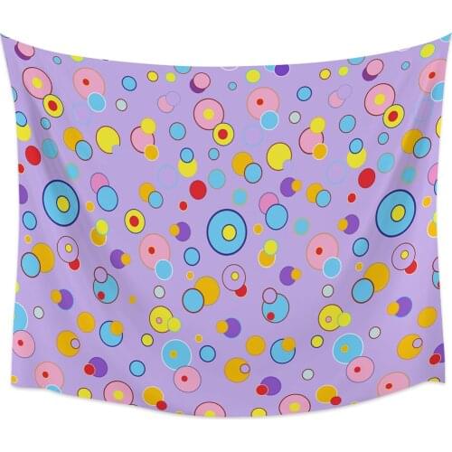 Purple Colorful Wave Dots Wall Tapestry Home Wall Decor Tapestry Bedroom Tapestry Wall Hanging Picnic Mat Yoga Mat