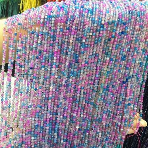 Natural stone Faceted Small Beads agates Loose isolation Beads for jewelry making DIY necklace bracelet accessories 3mm