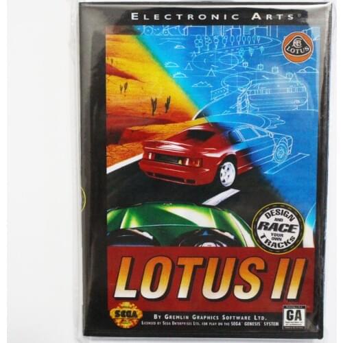 Lotus II Game Cartridge 16 bit MD Game Card With Retail Box For Sega Mega Drive For Genesis