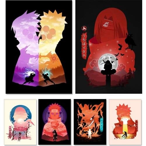 Japanese Anime Naruto Canvas Painting Art Posters Modern Anime Characters Wall Pictures Living Room Children Room Decor Cuadors