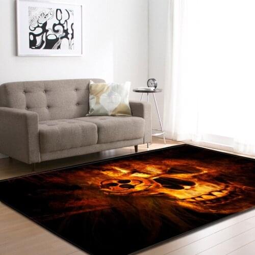 Nordic Style Living Room Home Decoration Carpets Skulls Geometric Area Rugs Soft Flannel Bed Room Floor Mats Carpet Rugs