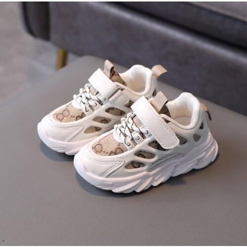 Boys Sneakers For Kids Shoes Baby Girls Toddler Shoes Fashion Brand White PU Casual Light Soft Sport Running Childrens Shoes