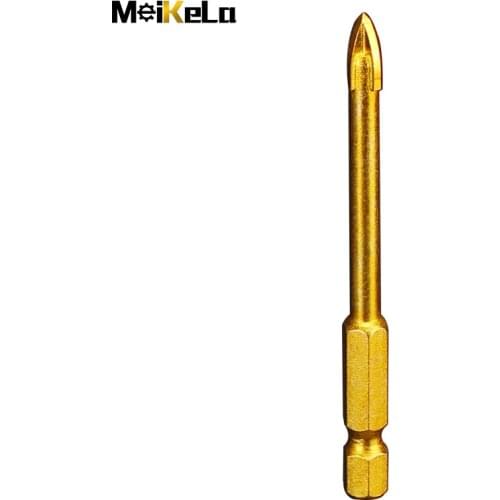 MeiKeLa 10pcs Ceramic marble glass triangle tile drill bit hexagon handle alloy drill bit