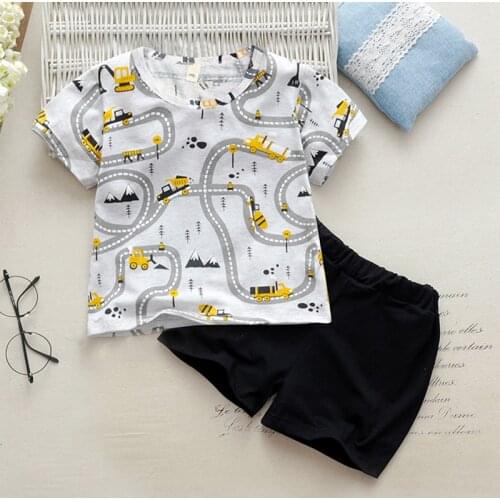 Menoea 2020 Summer Children Boy Summer Clothes Sets Kids 2pcs Short Sleeve T-Shirt 2-6years Suits Shorts Child Clothing Suits