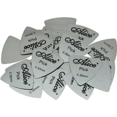 30pcs Alice Metal Guitar Pick Picks Triangle Stainless Steel Plectrums 0.3mm Thickness