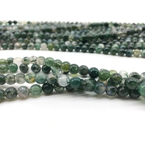 Natural Beads Stone Green Aquatic Agates Stone Beads for Jewelry Making 4 6 8 10 12mm Loose Beads Necklace DIY Bracelet Findings