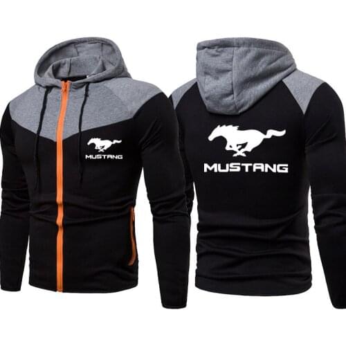 New high quality cotton Mustang car logo Men sports jacket Baseball Jacket Mens jackets Men sweatshirt hot sale jacket