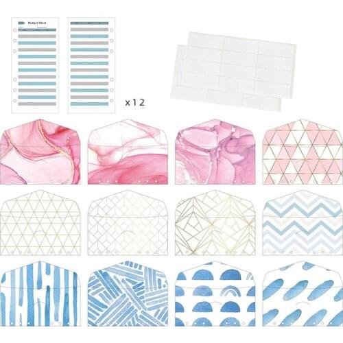 26 Pieces A6 Binder Cash Envelopes System for Budgeting and Saving with Budget Money Envelope,Expense Budget Sheets,Label Sheets