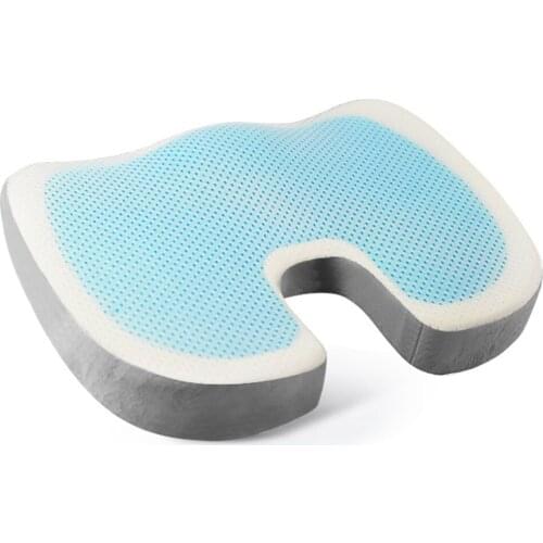 Ice Cushion U Type Band Curve Memory Bounce Suspended Air Office Decompression Car / Airplane Seat Chair Cushion For Travel Home