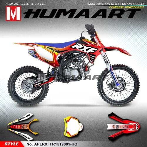 HUMAART Custom Stickers Full Graphics Kit Dirt Bike Décor for Apollo RXF Freeride 150 190