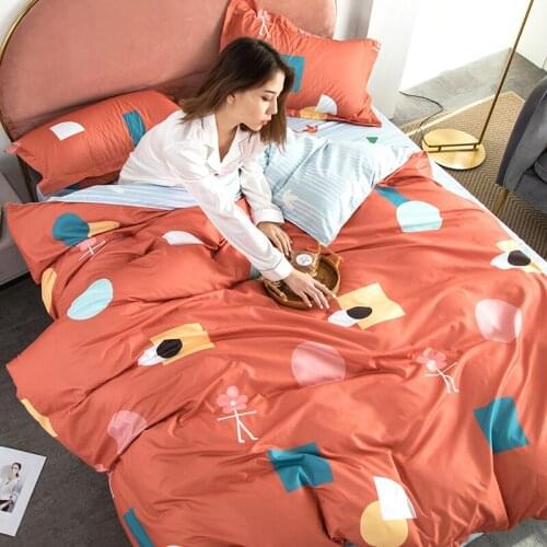 Bed Linen Cute Duvet Cover Comfort Bedding Set Pillowcase Full Queen King Twin Bed Sheet SetBedspread On The Bed Home Textile