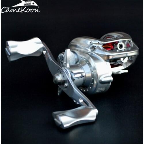 CAMEKOON Full Aluminum 7KG Max Drag 7.3:1 Gear Ratio Magnetic Brake System Lure Fishing Reel For Saltwater Baitcasting Wheel