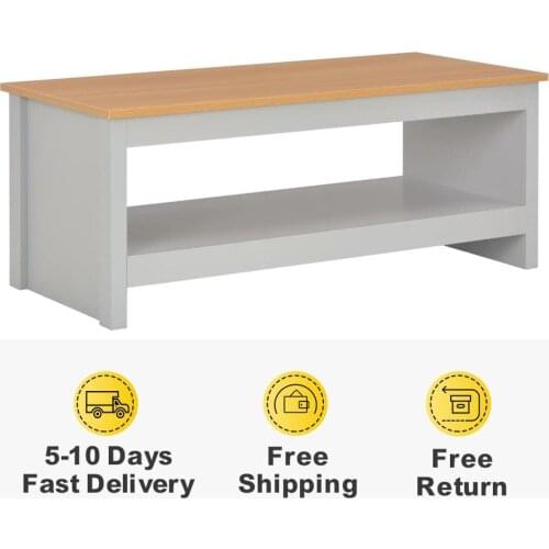 Modern Coffee Table with a Shelf Rectangle Wooden End Table Coffee Tables for Living Room Simple Table Nordic Style Artful Shelf