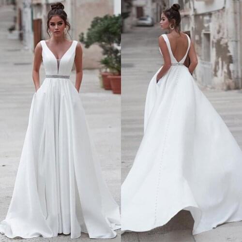 Srui Sker Satin Wedding Dresses