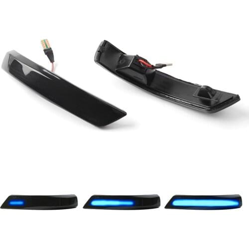 For Ford Focus Mondeo LED Dynamic Turn Signal Lights 2Pcs Smoked Shell Rearview Mirror Blinker Lamp Flowing Side Mirror Light