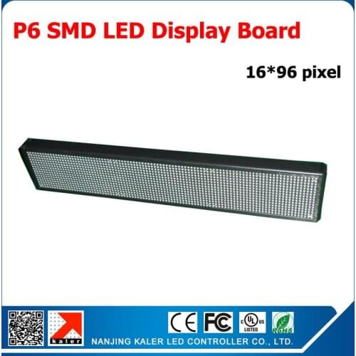 TEEHO 96*576mm Indoor Advertising RGB Led Display Panel P6 SMD LED Module 192*96MM 1/8 Scan Programmable Full Color LED Display