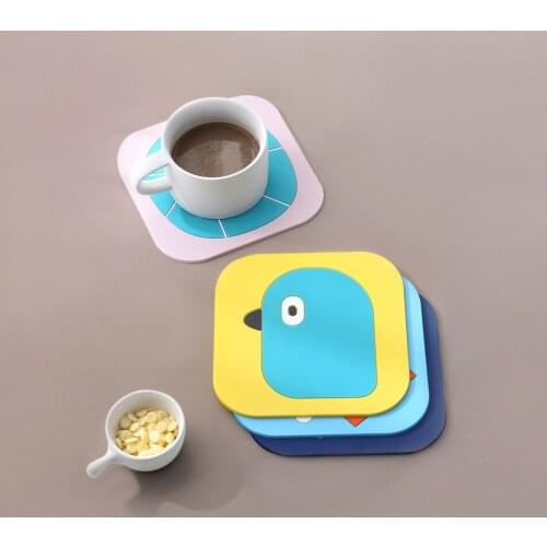 Heat Proof Mat Dining Table Cushion Heat Resistant Placemat Home PVC Bowl Pad Placemat Pot Mat Cartoon Padded Coaster