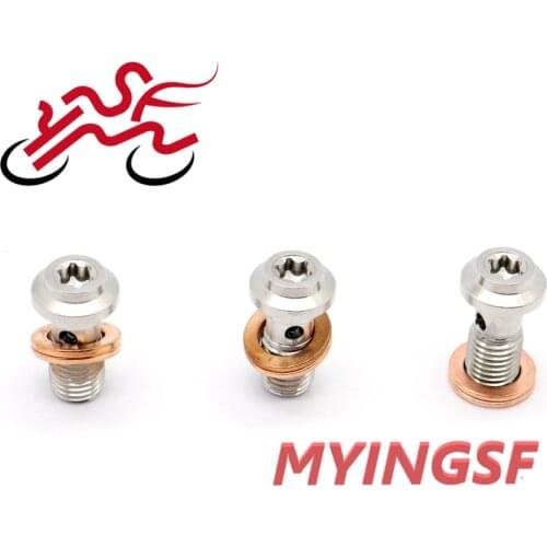 Universal Stainless Banjo Bolts Brake Master Cylinder Screw Brake Hose Caliper Bolt Hydraulic Clutch Bolts M10 x 1.25 Motorcycle