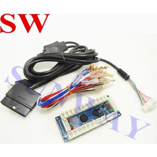 For Sale Arcade USB Encoder Play Station PS Joystick For Arcade Controllers 2Pin Rocker + Sanwa Push Buttons Cable