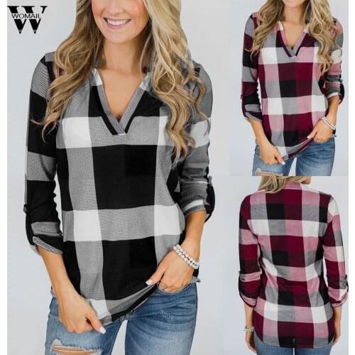 Womail Women's Plaid Shirts