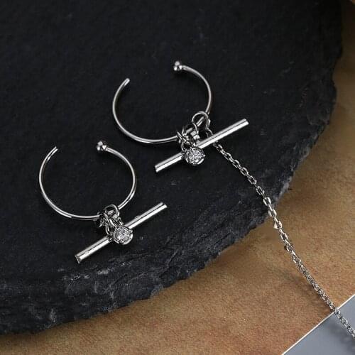 Women Jewelry Metal Wire Earrings 2021 New Design Silvery Plating Hot Selling Asymmetric Drop Earrings For Girl Lady Gifts