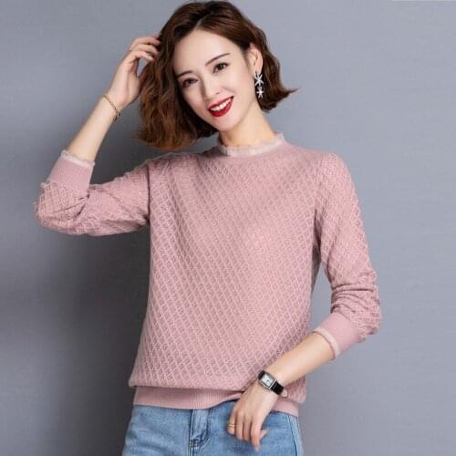 Hengyuanxiang woolen sweater womens 2021 spring and autumn new knitted pullover bottomed sweater loose versatile cashmere