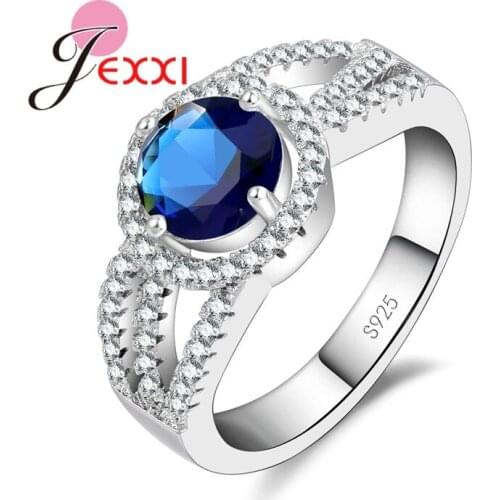 Exquisite New Wedding Bands Ring Silver 925 Fashion Women Jewelry Cubic Zirconia CZ Engagement Rings For Female Anillos