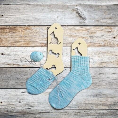 2pcs Wooden Wood Dog Socks Forms Blockers Stretchers Sock Shapes Hand Knit Socks Wedding Gift